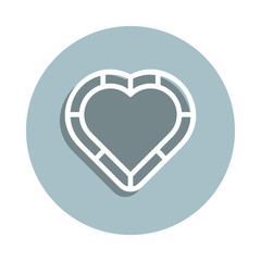 Poster - Heart outline badge icon. Simple glyph, flat vector of heart icons for ui and ux, website or mobile application