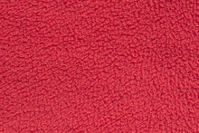 Red Fleece Detail As A Background Image