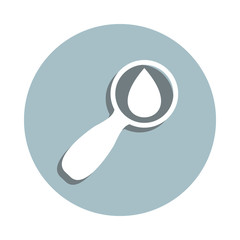 Poster - Search badge icon. Simple glyph, flat vector of blood donation icons for ui and ux, website or mobile application