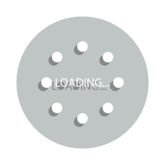Poster - loading points in round badge icon. Simple glyph, flat vector of Loader icons for ui and ux, website or mobile application