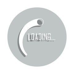 Poster - loading sign badge icon. Simple glyph, flat vector of Loader icons for ui and ux, website or mobile application