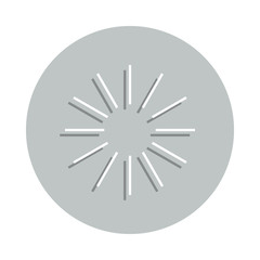 Poster - loading the sun rays badge icon. Simple glyph, flat vector of Loader icons for ui and ux, website or mobile application