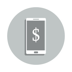 Aufkleber - mobile banking badge icon. Simple glyph, flat vector of Banking icons for ui and ux, website or mobile application