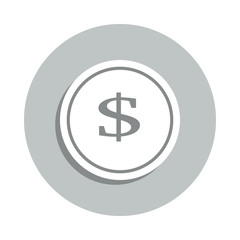 Poster - dollar coin badge icon. Simple glyph, flat vector of Banking icons for ui and ux, website or mobile application