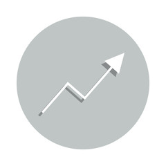 Poster - chart arrow badge icon. Simple glyph, flat vector of Banking icons for ui and ux, website or mobile application