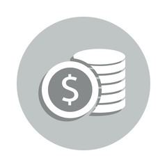 Poster - dollar coins badge icon. Simple glyph, flat vector of Banking icons for ui and ux, website or mobile application