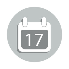 Aufkleber - calendar badge icon. Simple glyph, flat vector of Banking icons for ui and ux, website or mobile application