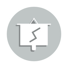Aufkleber - chart presentation badge icon. Simple glyph, flat vector of Banking icons for ui and ux, website or mobile application