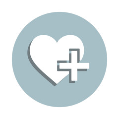 Poster - Heart, health, care badge icon. Simple glyph, flat vector of blood donation icons for ui and ux, website or mobile application