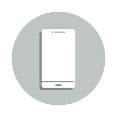 Aufkleber - player in phone badge icon. Simple glyph, flat vector of web icons for ui and ux, website or mobile application