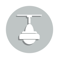 Aufkleber - chandelier badge icon. Simple glyph, flat vector of web icons for ui and ux, website or mobile application