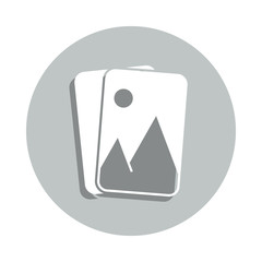 Aufkleber - photos badge icon. simple glyph, flat vector of web icons for ui and ux, website or mobile applicati