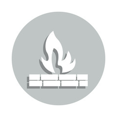 Aufkleber - firewall badge icon. Simple glyph, flat vector of web icons for ui and ux, website or mobile application
