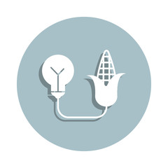 Poster - Net energy badge icon. Simple glyph, flat vector of energy icons for ui and ux, website or mobile application