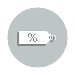 Poster - percentage tag badge icon. Simple glyph, flat vector of web icons for ui and ux, website or mobile application