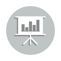 Aufkleber - financial presentation badge icon. Simple glyph, flat vector of web icons for ui and ux, website or mobile application