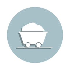 Poster - Cart badge icon. Simple glyph, flat vector of energy icons for ui and ux, website or mobile application