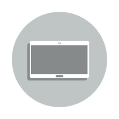 Aufkleber - the tablet badge icon. Simple glyph, flat vector of web icons for ui and ux, website or mobile application