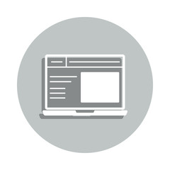 Aufkleber - laptop badge icon. Simple glyph, flat vector of web icons for ui and ux, website or mobile application