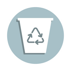 Poster - Waste recycling badge icon. Simple glyph, flat vector of energy icons for ui and ux, website or mobile application