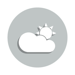 Aufkleber - sun and cloud badge icon. Simple glyph, flat vector of web icons for ui and ux, website or mobile application