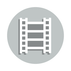 Aufkleber - film badge icon. Simple glyph, flat vector of web icons for ui and ux, website or mobile application