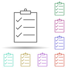 Poster - Check of goods multi color icon. Simple thin line, outline vector of logistics icons for ui and ux, website or mobile application