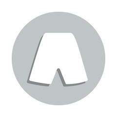 Poster - shorts badge icon. Simple glyph, flat vector of web icons for ui and ux, website or mobile application