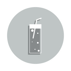 Aufkleber - cold drink in a glass badge icon. Simple glyph, flat vector of web icons for ui and ux, website or mobile application