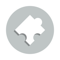 Poster - Puzzle badge icon. Simple glyph, flat vector of web icons for ui and ux, website or mobile application