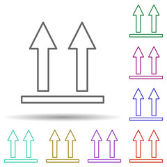 Poster - up arrows multi color icon. simple thin line, outline vector of logistics icons for ui and ux, websi