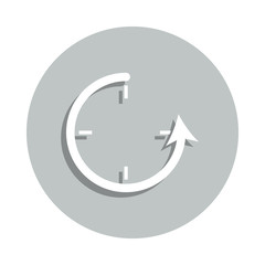 Poster - reversal arrow badge icon. Simple glyph, flat vector of web icons for ui and ux, website or mobile application