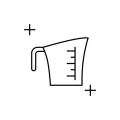 Poster - Cleaning bucket, measure icon. Simple line, outline vector elements of housework for ui and ux, website or mobile application