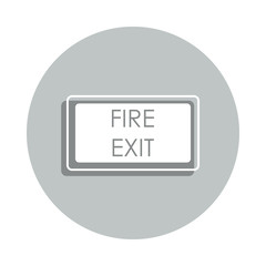 Aufkleber - sign fire exit badge icon. Simple glyph, flat vector of web icons for ui and ux, website or mobile application