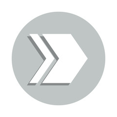 Poster - arrow badge icon. Simple glyph, flat vector of web icons for ui and ux, website or mobile application