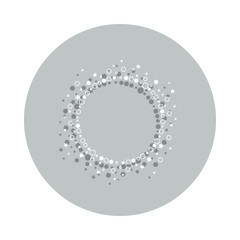 Aufkleber - Particle round background, hand drawn in round badge icon. Simple glyph, flat vector of Background for text icons for ui and ux, website or mobile application