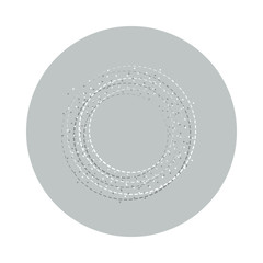 Aufkleber - Particle round background, hand drawn in round badge icon. Simple glyph, flat vector of Background for text icons for ui and ux, website or mobile application