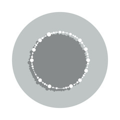 Aufkleber - Particle round background, hand drawn in round badge icon. Simple glyph, flat vector of Background for text icons for ui and ux, website or mobile application