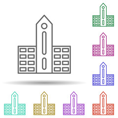 Poster - School multi color icon. Simple thin line, outline vector of school icons for ui and ux, website or mobile application