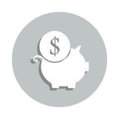 Poster - Piggy bank, dollar, usd, business badge icon. Simple glyph, flat vector of business icons for ui and ux, website or mobile application