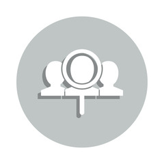 Aufkleber - Search team, magnifier, business badge icon. Simple glyph, flat vector of business icons for ui and ux, website or mobile application