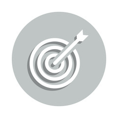 Poster - Target, arrow, business badge icon. Simple glyph, flat vector of business icons for ui and ux, website or mobile application