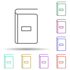 Poster - Book multi color icon. Simple thin line, outline vector of school icons for ui and ux, website or mobile application