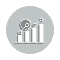 Poster - chart, data badge icon. Simple glyph, flat vector of Business icons for ui and ux, website or mobile application