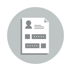 Aufkleber - paper, user, contacts badge icon. Simple glyph, flat vector of Business icons for ui and ux, website or mobile application