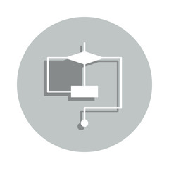Poster - line, rectangle, algorithms badge icon. Simple glyph, flat vector of Business icons for ui and ux, website or mobile application