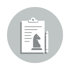 Aufkleber - paper, horse, pen badge icon. Simple glyph, flat vector of Business icons for ui and ux, website or mobile application
