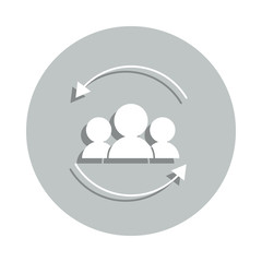 Aufkleber - arrow, work, group badge icon. Simple glyph, flat vector of Business icons for ui and ux, website or mobile application