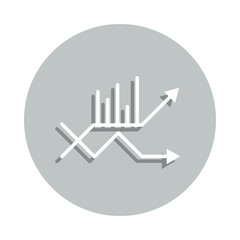 Aufkleber - chart, data, arrow badge icon. Simple glyph, flat vector of Business icons for ui and ux, website or mobile application