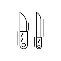 Poster - Knife icon. Simple line, outline vector elements of kitchen object for ui and ux, website or mobile application